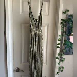 Angie Olive Floral Dress